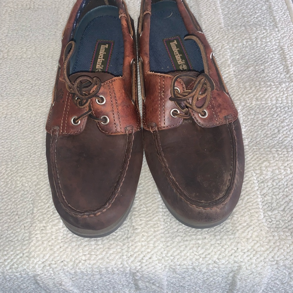 Timberland Men's Brown Leather Boat Shoes